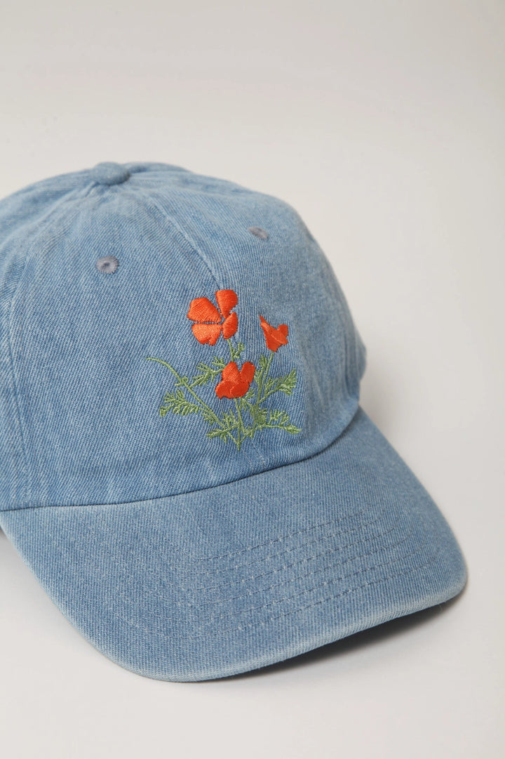 Denim Poppy Cap