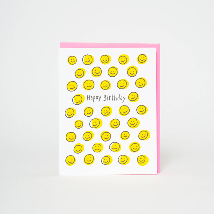 Happy Face Birthday Greeting Card