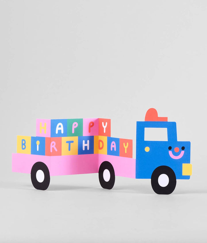 Birthday Truck Fold Out Card