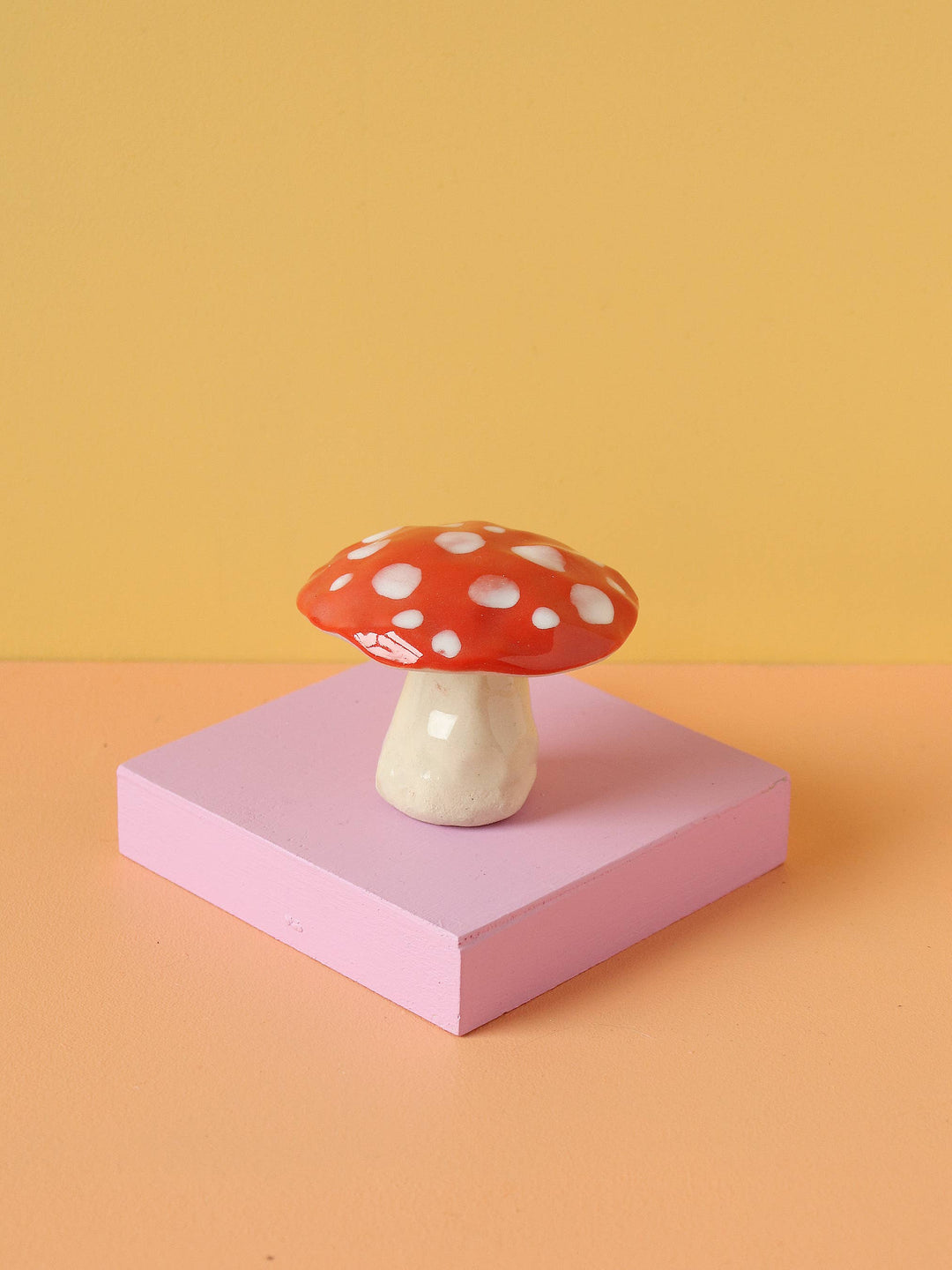 Mini Ceramic Mushroom Sculpture