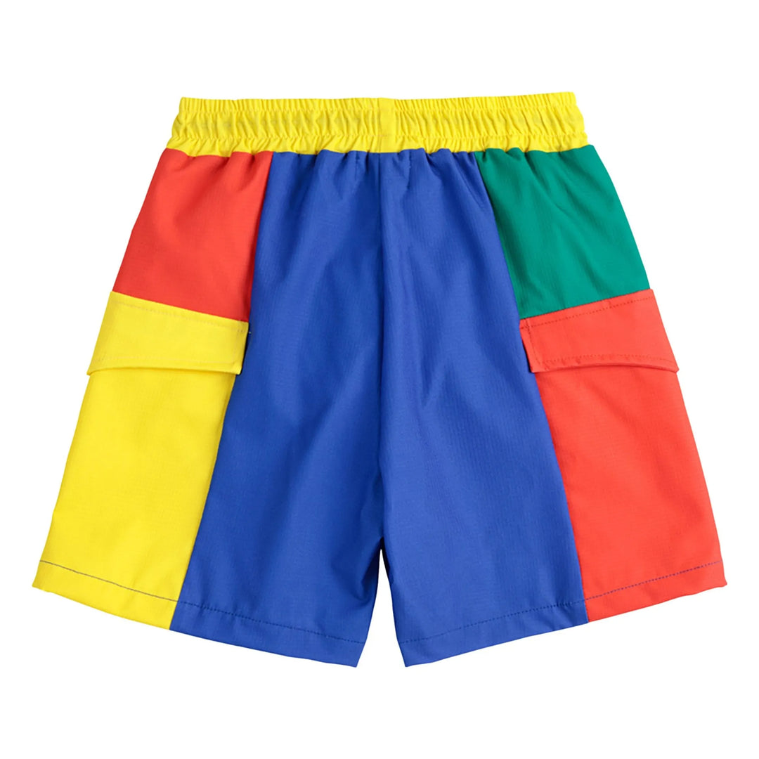 Color block swim board shorts