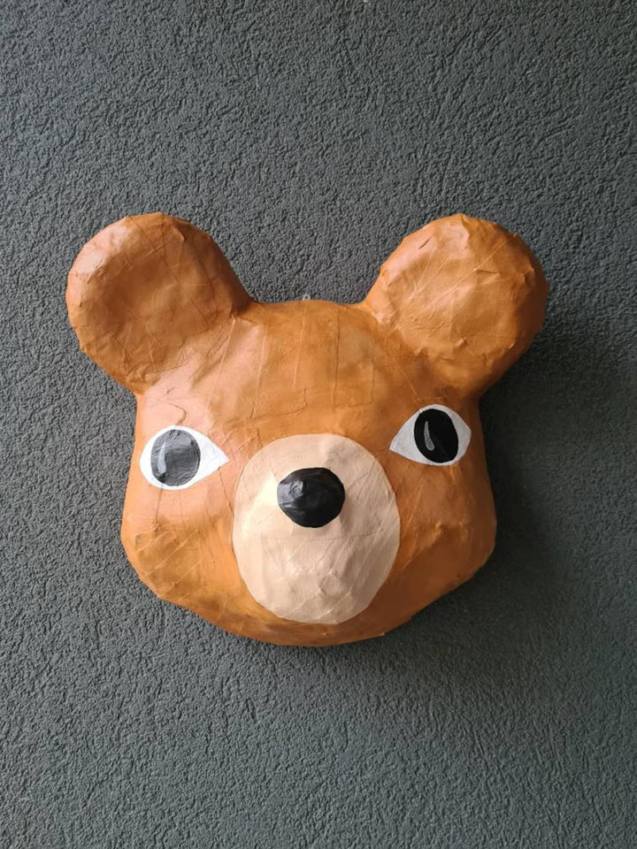 Handmade Papier-mâché Mask, Bear