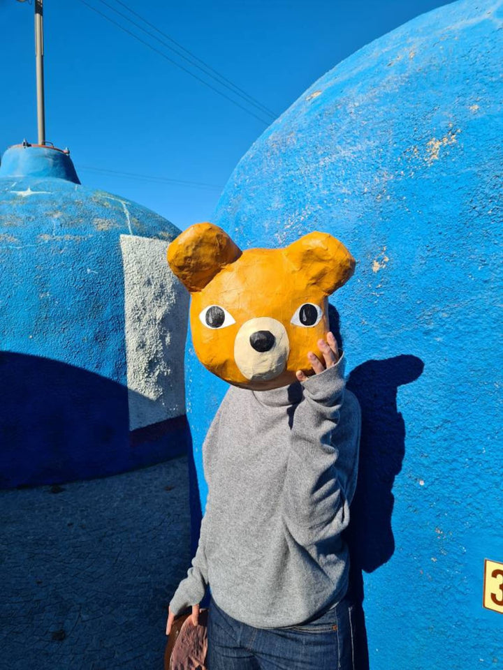 Handmade Papier-mâché Mask, Bear