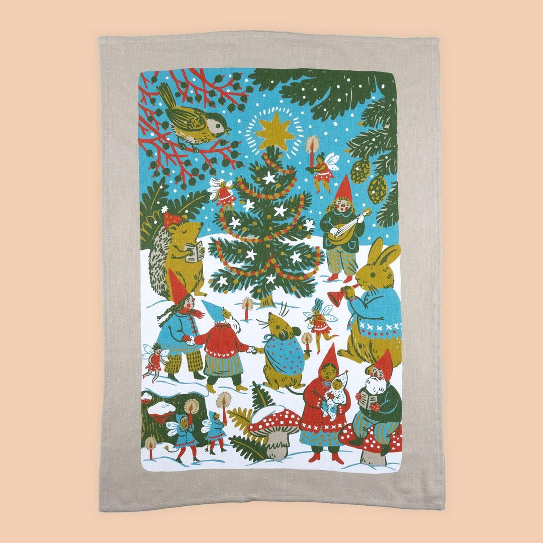 Winter Carol Tea Towel