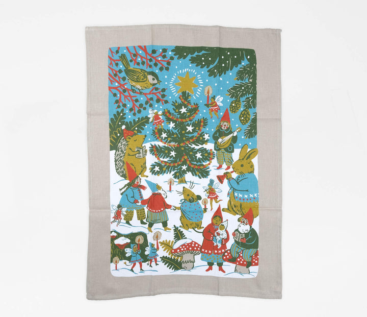 Winter Carol Tea Towel