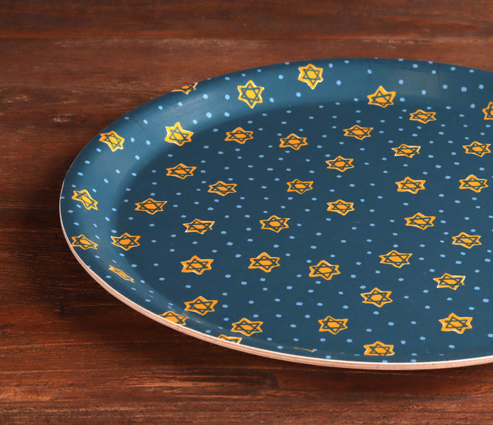 Hanukkah Stars Small Round Tray