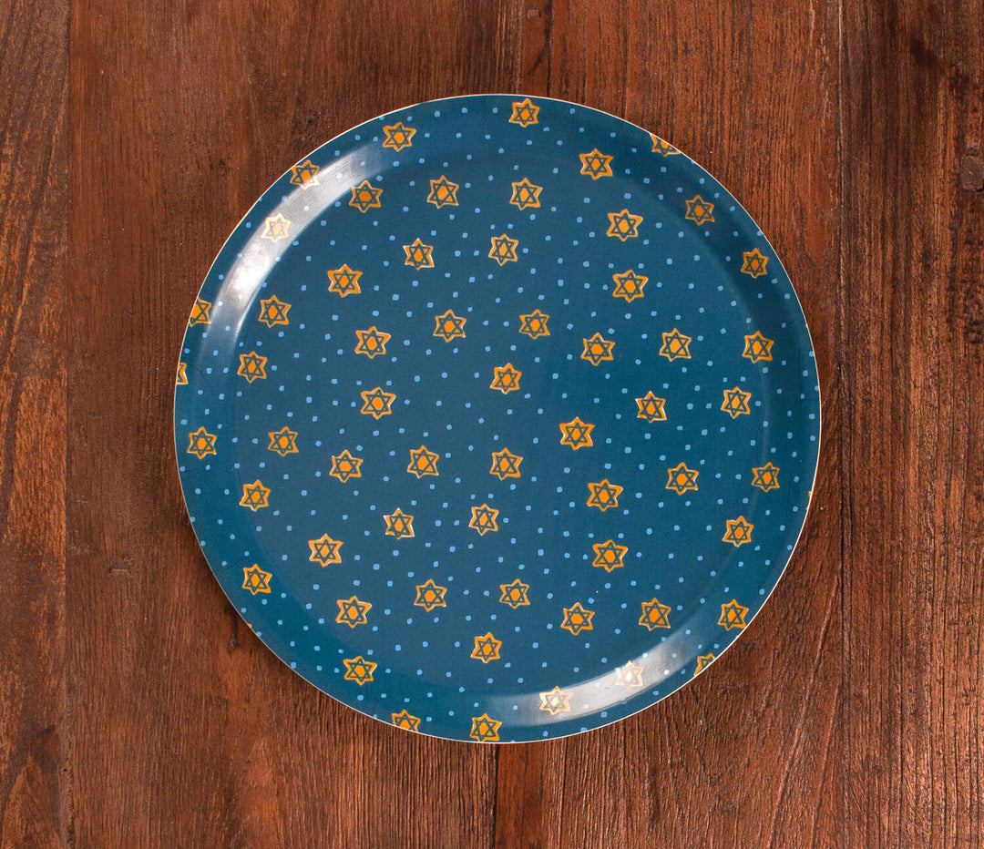 Hanukkah Stars Small Round Tray